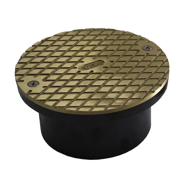 Jones Stephens 4in. ABS General Purpose Cleanout with 6in. Nickel Bronze Cover C60143 - main